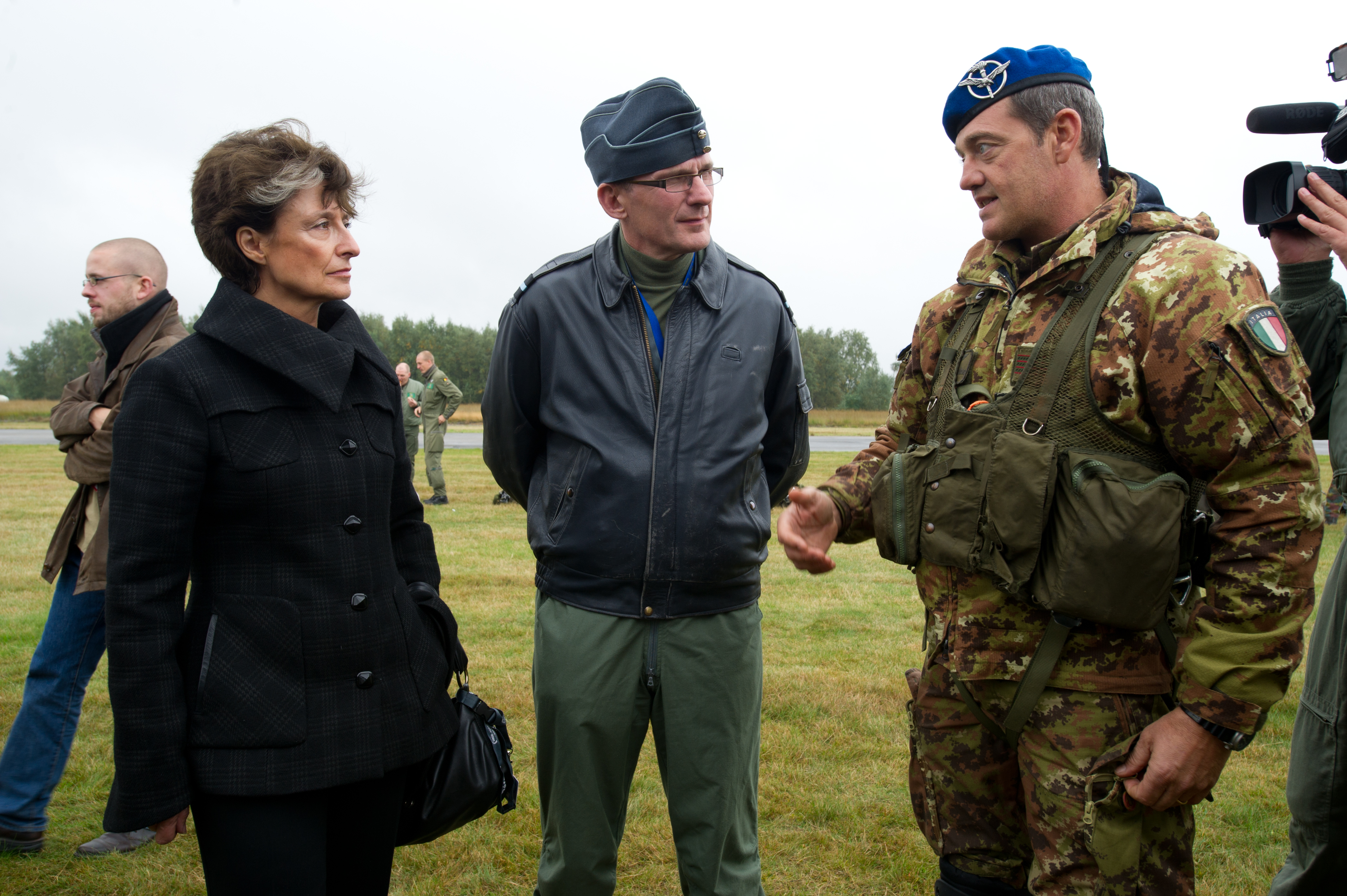 Claude-France Arnould during the Distinguished Visitors Day, Kleine-Brogel